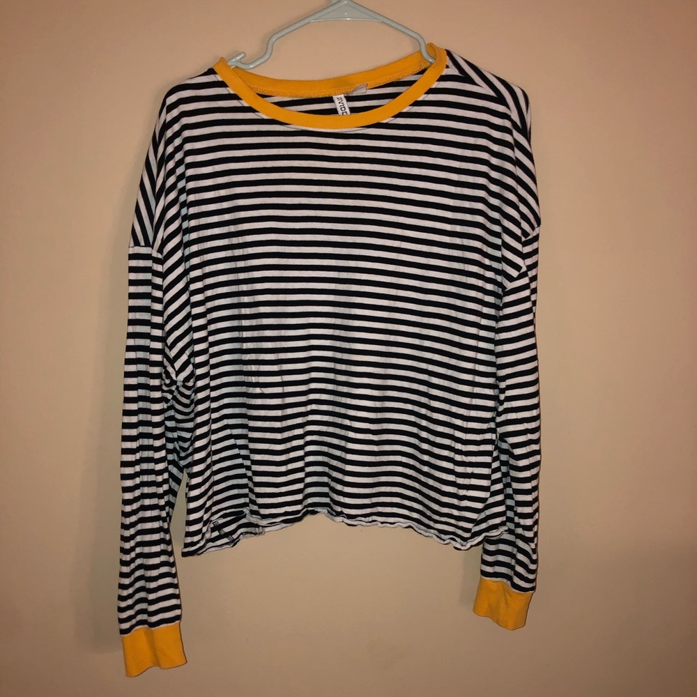 H&M Striped Longsleeve tee w Yellow